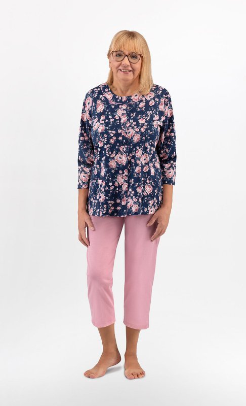 Piżama Martel Maria II 201 3/4 3XL-4XL damska rozpinana