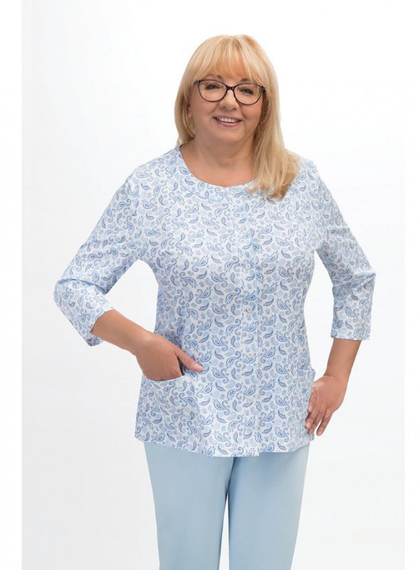 Piżama Martel Maria II 201 3/4 3XL-4XL damska rozpinana