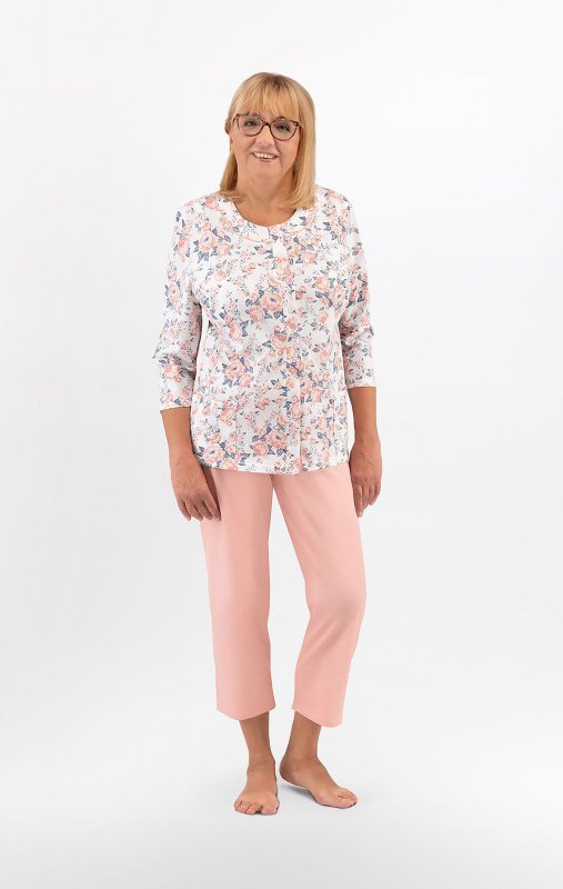 Piżama Martel Maria II 201 3/4 3XL-4XL damska rozpinana