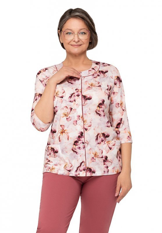 Piżama Martel Maria II 201 3/4 3XL-4XL damska rozpinana