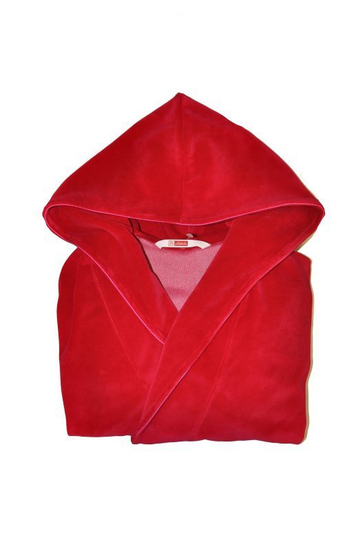 Szlafrok De Lafense 664 Lydie długi z kapturem S-2XL