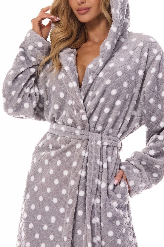 Szlafrok L&L 2406 Dots Long S-2XL damski