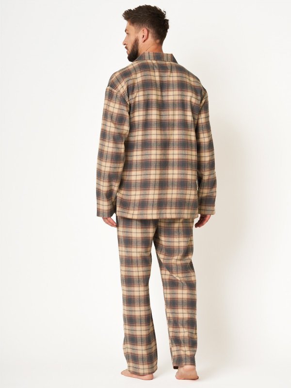 Piżama Key MNS 402 B24 Flanela dł/r M-2XL męska rozpinana