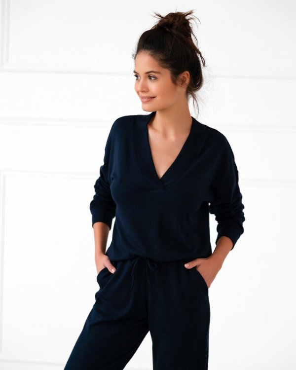 Piżama Sensis Navy Blue dł/r S-XL