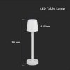 Lampka Biurkowa Nocna V-TAC 3W LED Ładowanie Ściemnianie Biała VT-7703 4000K 70lm