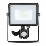 Projektor LED V-TAC 20W SAMSUNG CHIP Czujnik Ruchu Funkcja Cut-OFF Czarny VT-20-S-W 4000K 1600lm 5 Lat Gwarancji