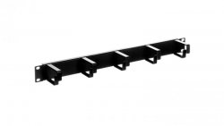Organizator kablowy 19 cali 1U W/40xG/60 czarny DN-97602