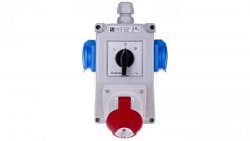Zestaw instalacyjny z gniazdem 16A 3P+N+PE 2x2P+P ZI04R221