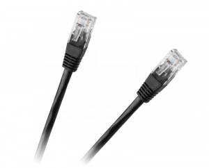 Patchcord kabel UTP 8c wtyk-wtyk 0,5m CCA czarny