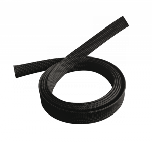 Peszel poliestrowy czarny na kable A/V   1m/40mm