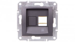 SEDNA Płytka centralna pojedyncza pod wkład komputerowy RJ45 AMP,MOLEX grafitowa SDN4300670