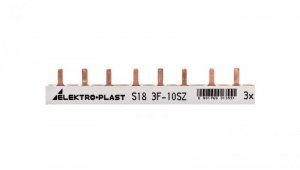 Szyna prądowa typu PIN 3P 10mm2 63A 18 pinów IZS10/3F/18 45.228