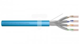 Kabel teleinformatyczny U/FTP kat.6a 4x2xAWG23 LS0H drut niebieski CPR: Dca-s1a,d0,a1 /500m/