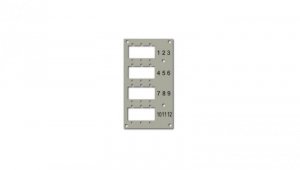 Panel przedni do przełącznicy EFB 53705.1V3 na 12 adapterów