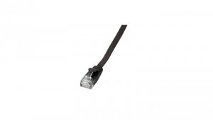 Patchcord płaski UTP 5m Cat.6A czarny