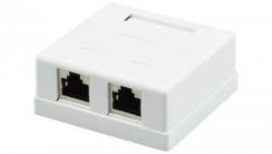 Gniazdo komputerowe 2xRJ45 kat.5e ekranowane FTP natynkowe NEKU