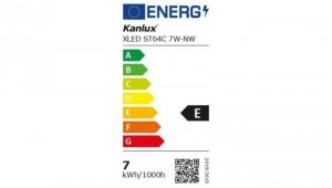 Żarówka LED E27 XLED ST64C 7W-NW 806lm 4000K barwa ciepła 33513