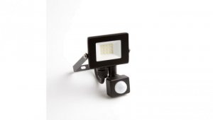 Naświetlacz led z czujnikiem ruchu PIR 10W 900LM AC230V IP65 kąt świecenia 120 neutralna biała 4000K czarny EC79878
