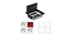 KONTAKT SIMON FLOOR BOX puszka podłogowa 3x gniazdo pojedyncze z/u + 1x gniazdo DATA z/u do podłóg technicznych ( podniesionych