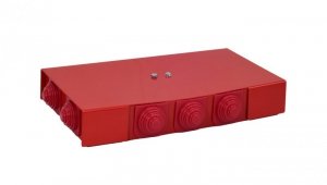 Puszka przeciwpożarowa PIP-2AN R2x3x4 prostokątna E90 rozgałęźna wymiary 88x30x166mm czerwony 84622646