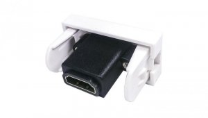 Gniazdo HDMI proste moduł 1M 22,5x45 biały Mediabox