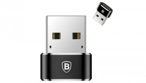 BASEUS Adapter OTG Przejściówka USB 2.0 A / typ-C (wtyk / gniazdo) 3A