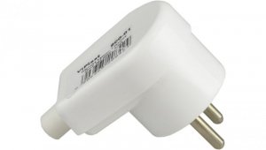 Wtyczka kątowa na kabel WB6 16A biała /50