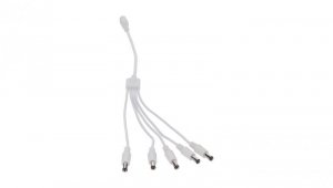Rozgałęźnik DC 5.5X2.1 5W-1G biały 32cm 22/20awg