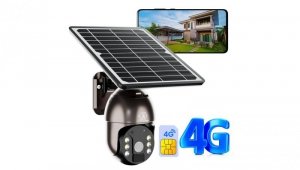 Kamera 3G/4G/LTE z panelem solarnym 8W, 1080p, IP66, 4x akumulator 18650 Extralink Mystic 4G PTZ