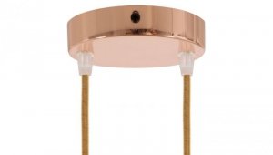 ROZETA DECO 2X METAL CYLINDER MIEDŹ