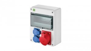 Rozdzielnica budowlana RS-10 10-mod. 2x2P+Z, 16A/5P, IP54 bez zabezpieczeń 6224-00
