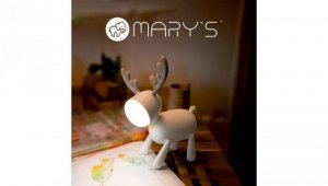 MARYS LAMPKA LED JELONEK BIAŁY