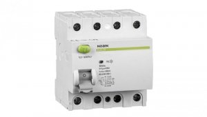 Wyłącznik różnicowoprądowy RCD 3-fazowy 16A 30mA typ A 4-biegunowy 4P (400V AC) 4-modułowy NOARK