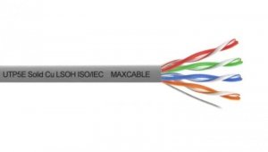 Przewód UTP5E drut Cu LSOH ISO/IEC 305m MAXCABLE