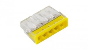 Szybkozłączka 2,5mm2, 5 styków, żółta, E.4183T /100szt./