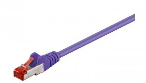 CAT 6 Kabel łączący, S/FTP (PiMF), Fioletowy - Długość kabla 0.15 m