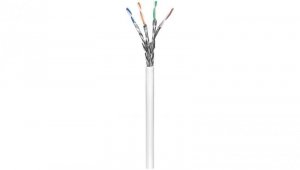 CAT 6 kabel sieciowy, S/FTP (PiMF), biały - Długość kabla 305 m