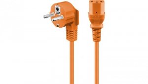 Kabel przyłączeniowy kątowy do urządzeń chłodniczych, 5 m, pomarańczowy - Długość kabla 5 m