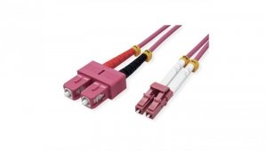 VALUE Kabel F.O. 50/125µm OM4, LC/SC, fioletowy, 0,5 m