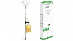 Lampa Solarna Ogrodowa LED LOTUS Wbijana Dekoracyjna Dmuchawiec Fajerwerki 3000K LUMILED