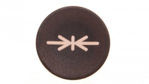 Soczewka przycisku 22mm płaska czarna z symbolem MOCOWANIE M22-XD-S-X14 218180