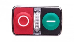 Napęd przycisku podwójny zielony/czerwony /O-I/ z podświetleniem z samopowrotem ZB4BW7L3741