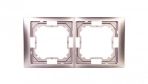 Simon Basic Neos Ramka podwójna stal inox BMRC2/21