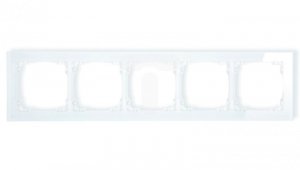DECO Ramka pięciokrotna - efekt szkła (ramka: biała spód: biały) biały 0-0-DRS-5