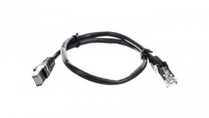 Kabel krosowy patchcord F/UTP kat.5e CCA czarny 0,5m 68654
