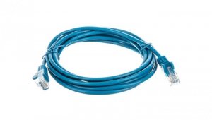 Kabel krosowy patchcord U/UTP kat.5e CCA niebieski 3m 68365