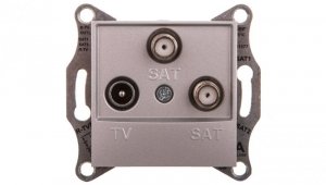 ASFORA Gniazdo TV-SAT-SAT końcowe (1dB) bez ramki aluminium EPH3600161
