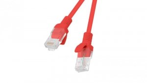 Kabel krosowy patchcord U/UTP kat.6 3m czerwony