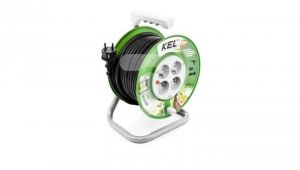 Przedłużacz bębnowy STANDARD LINE 30m H05VV-F 3x1,5 4xGS /+ termik/ 16A czarny