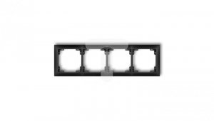 DECO Ramka uniwersalna poczwórna z tworzywa DECO Soft czarny mat 12DRSO-4